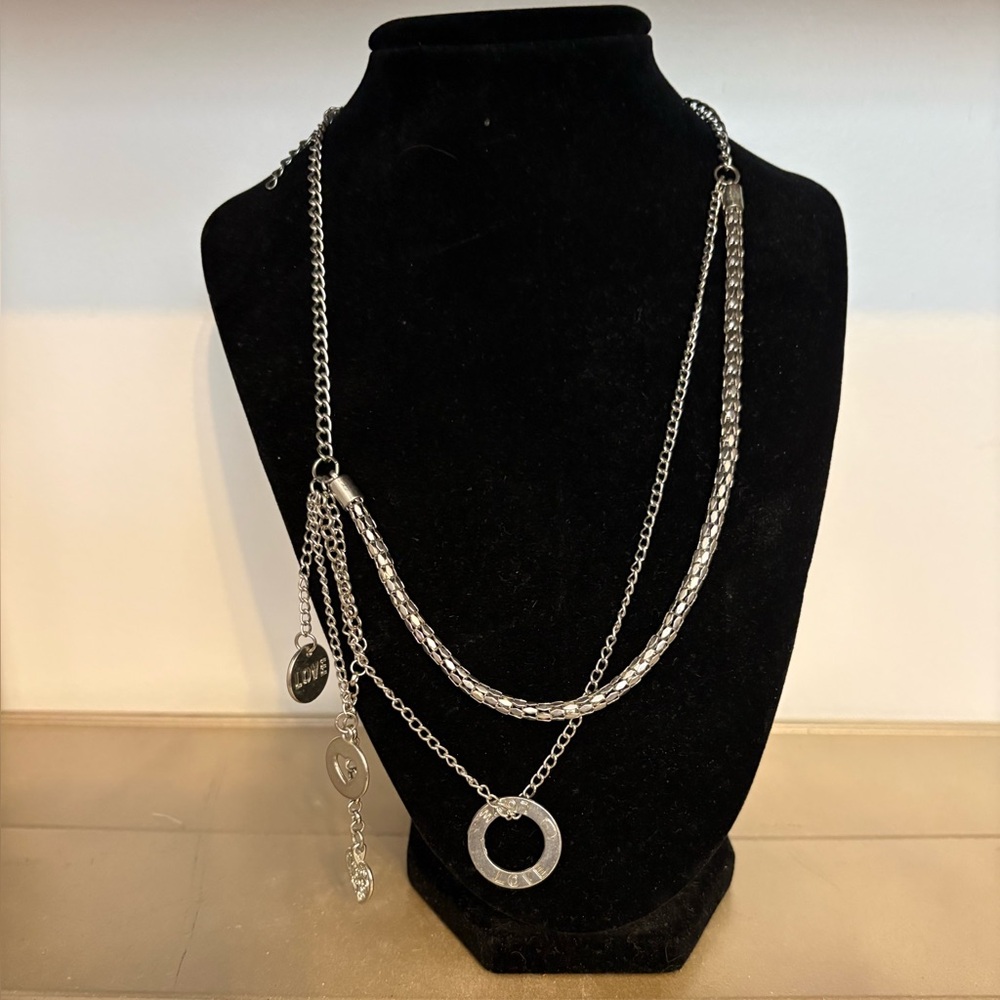 Silver Layered Necklace